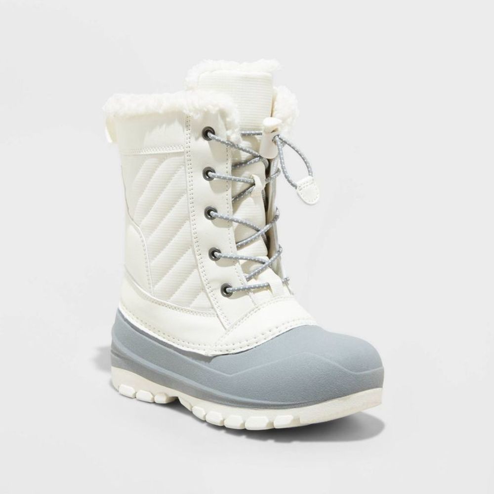 Kids' Skylar Lace-Up Winter Boots - All in Motion Cream 1